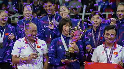 Bóng chuyền nữ Việt Nam nhận thưởng 200 triệu với chức vô địch giải châu Á