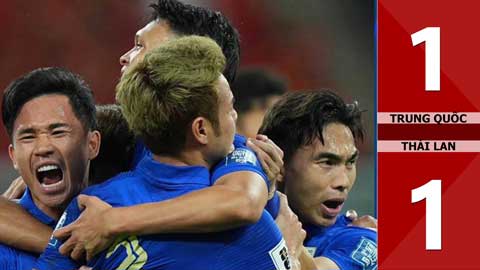 VIDEO bàn thắng Trung Quốc vs Thái Lan: 1-1 (Vòng loại World Cup 2026)