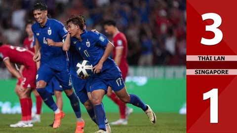 VIDEO bàn thắng Thái Lan vs Singapore: 3-1 (Vòng loại World Cup 2026)