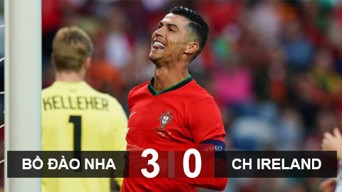 Kết quả Bồ Đào Nha 3-0 CH Ireland: Ronaldo lập cú đúp