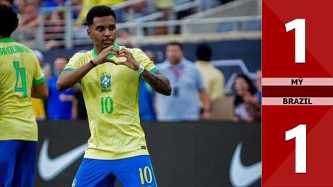 VIDEO bàn thắng Mỹ vs Brazil: 1-1 (Giao hữu Quốc tế 2024)