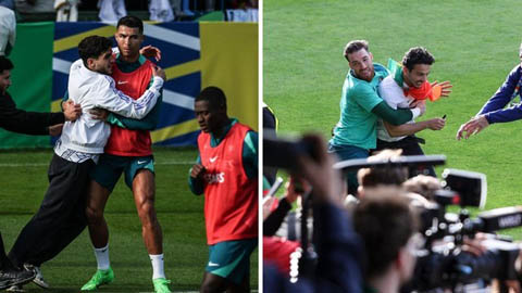 Điều điên rồ xuất hiện ở buổi tập của Ronaldo và Bồ Đào Nha