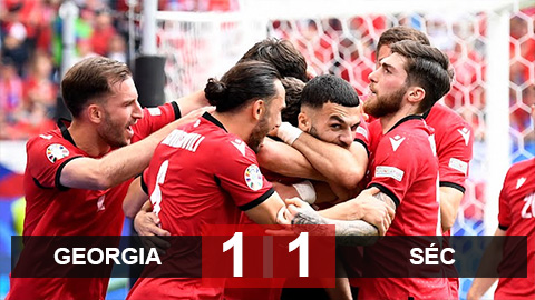 Kết quả Georgia 1-1 Séc: Điểm số lịch sử