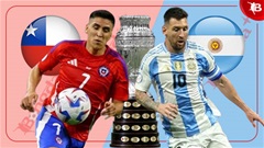 08h00 ngày 26/6, Trực tiếp Chile vs Argentina: Messi và Enzo đá chính, Di Maria dự bị