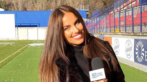 Hoa hậu xinh đẹp truyền cảm hứng cho Slovakia trước trận gặp Anh