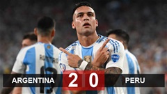 Kết quả Argentina 2-0 Peru: Martinez lập cú đúp, Argentina toàn thắng vòng bảng