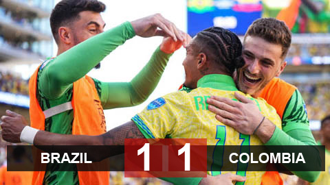 Kết quả Brazil 1-1 Colombia: Brazil đối đầu Uruguay ở tứ kết Copa America 