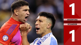 VIDEO bàn thắng Argentina vs Ecuador: 1-1, pen: 4-2 (Tứ kết Copa America 2024)