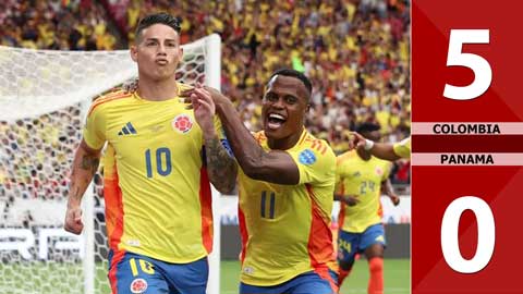 VIDEO bàn thắng Colombia vs Panama: 5-0 (Tứ kết Copa America 2024)