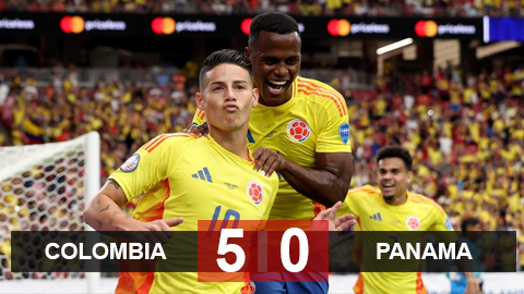 Kết quả Colombia 5-0 Panama: Người hùng James Rodriguez
