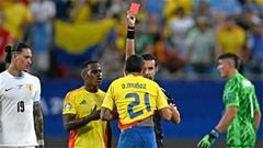 Trực tiếp Uruguay 0-1 Colombia: Colombia chỉ còn 10 người