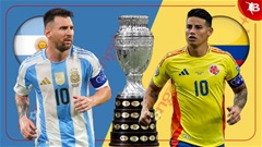 Đại chiến Lionel Messi và James Rodriguez tại chung kết Copa America 2024
