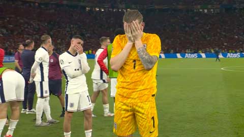 Dàn sao tuyển Anh đổ gục xuống sân bật khóc, thẫn thờ nhìn Tây Ban Nha đăng quang