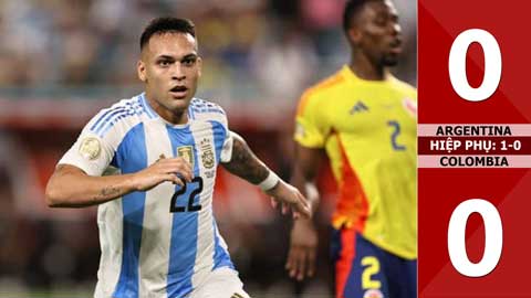 VIDEO bàn thắng Argentina vs Colombia: 0-0, HP: 1-0 (Chung kết Copa America 2024)