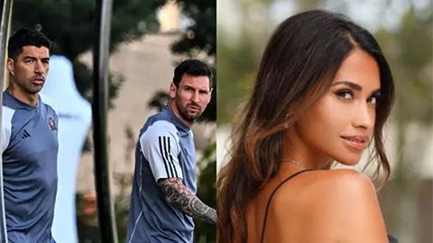 Vợ Messi có hành động lạ với Luis Suarez