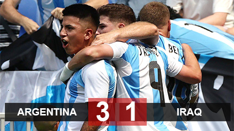 Kết quả U23 Argentina 3-1 U23 Iraq: Albiceleste thắng trận đầu tiên