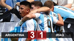 Kết quả U23 Argentina 3-1 U23 Iraq: Albiceleste thắng trận đầu tiên