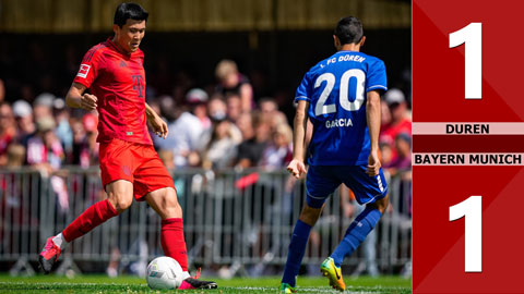 VIDEO bàn thắng Duren vs Bayern Munich: 1-1 (Giao hữu CLB 2024)