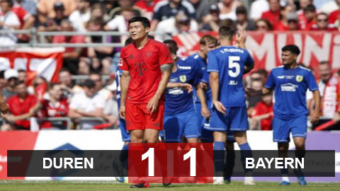 Kết quả Duren 1-1 Bayern: Hùm xám bất lực