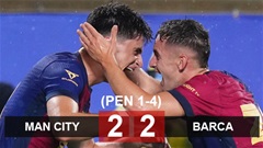 Kết quả Man City 2-2 (pen 1-4) Barca: Man City thua trận giao hữu thứ 3 liên tiếp