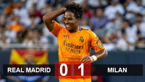 Kết quả Real Madrid 0-1 Milan: Real thua trận giao hữu đầu tiên ở hè 2024