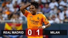 Kết quả Real Madrid 0-1 Milan: Real thua trận giao hữu đầu tiên ở hè 2024