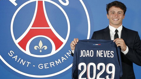 Chính thức: PSG công bố tân binh Joao Neves với số áo cực lạ