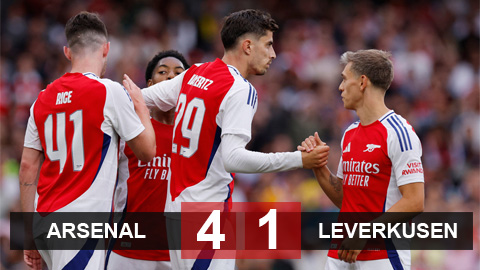 Kết quả Arsenal 4-1 Leverkusen: Show diễn của Havertz