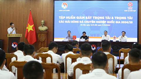 Bế mạc lớp Tập huấn giám sát, trọng tài các giải bóng đá chuyên nghiệp quốc gia 2024/25 khu vực phía Bắc