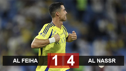 Kết quả Al Feiha 1-4 Al Nassr: Ronaldo chói sáng