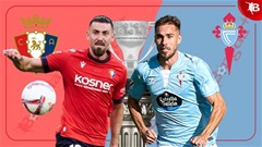 Nhận định bóng đá Osasuna vs Celta Vigo, 22h00 ngày 1/9: Ca khúc khải hoàn