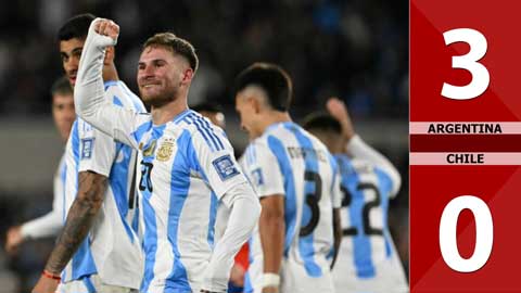 VIDEO bàn thắng Argentina vs Chile: 3-0 (Vòng loại World Cup 2026)