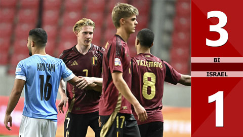 VIDEO bàn thắng Bỉ vs Israel: 3-1 (Vòng bảng Nations League 2024/25)