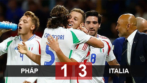 Kết quả Pháp 1-3 Italia: Thua thảm tại Parc des Princes