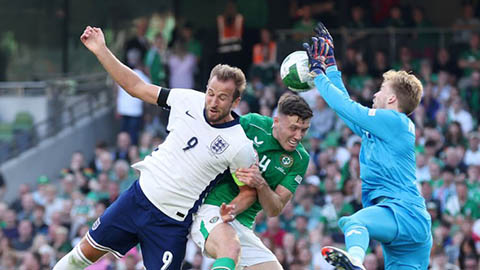 Tường thuật Ireland 0-2 Anh