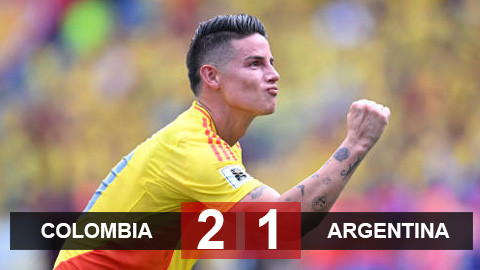 Kết quả Colombia 2-1 Argentina: James Rodriguez khiến Argentina thất bại 