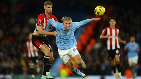 Tường thuật Man City 2-1 Brentford