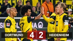 Kết quả Dortmund 4-2 Heidenheim: Dortmund lên ngôi đầu bảng