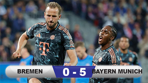 Kết quả Bremen 0-5 Bayern Munich: Không thể cản Hùm xám