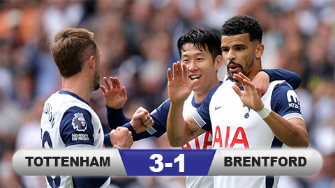 Kết quả Tottenham 3-1 Brentford: Ngược dòng mãn nhãn