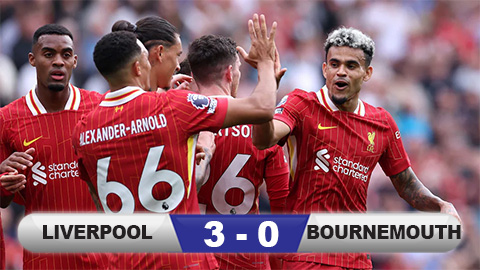 Kết quả Liverpool 3-0 Bournemouth: Diaz chói sáng