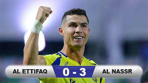 Kết quả Al Ettifaq 0-3 Al Nassr: Ronaldo có bàn thứ 902