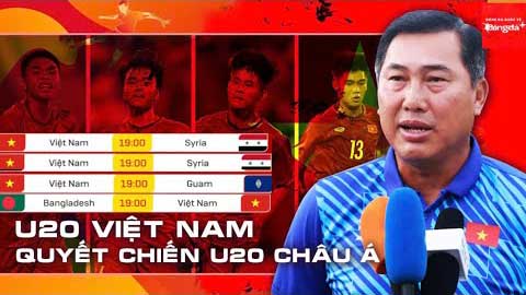 Lịch thi đấu U20 châu Á: U20 Việt Nam đấu Syria, Bangladesh, Bhutan, Guam