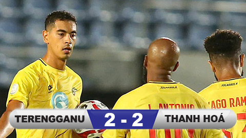 Kết quả Terengganu 2-2 Thanh Hoá: Hoà kiên cường, đứng đầu bảng