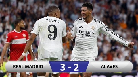 Kết quả Real Madrid 3-2 Alaves: Run rẩy phút cuối