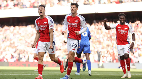 Trực tiếp Arsenal 2-2 Leicester: Pháo thủ nhận thêm đòn đau từ một siêu phẩm