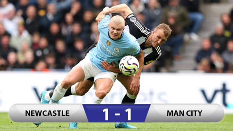 Kết quả Newcastle 1-1 Man City: Thêm một lần hụt bước