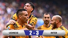 Kết quả Udinese 2-3 Inter: Inter kết thúc mạch 3 trận không thắng