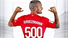 Griezmann cán mốc 500 trận ở derby Madrid 