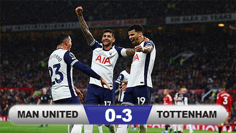 Tottenham hủy diệt MU ngay tại Old Trafford